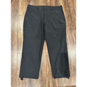 Eddie Bauer Women's Stretch Ripstop Crop Pants Size 12 Black Cinchable Hem